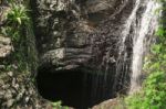 Natural Bridge Waterfall Stock Photo