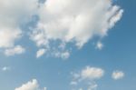 Blue Sky With Cloud Background Stock Photo