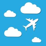 Cloud And Airplane  Stock Photo