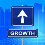 Growth Sign Represents Develop Expansion And Direction Stock Photo