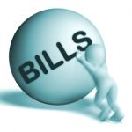 Bills Sphere Shows Invoice Or Accounts Payable Stock Photo