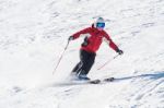 Deogyusan,korea - January 1: Skier Skiing On Deogyusan Ski Resort In Winter,south Korea On January 1, 2016 Stock Photo