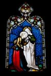 Religious Stained Glass Window Stock Photo