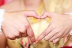 Make Heart Shape Together Stock Photo