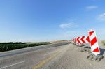 Road With Signs Stock Photo