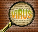 Data Virus Shows Internet Trojan 3d Rendering Stock Photo