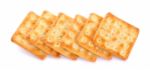 Crackers With Sugar Isolated On The White Background Stock Photo