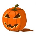 Isolated Pumpkin Lantern Stock Photo