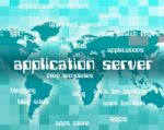 Application Server Means Programs Text And Servers Stock Photo