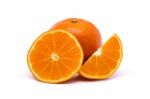 Orange Fruit Isolated On White Background Stock Photo