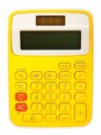 Yellow Calculator Stock Photo