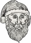 Santa Claus Head Mandala Stock Photo