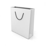 White Shopping Bag Stock Photo