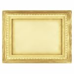 Vintage Art Gold Frame, Digital Drawing Illustration Stock Photo