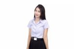 Portrait Of  Student University Uniform Stock Photo