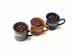 Coffee Cups With Coffee Beans Stock Photo