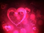 Heart Background Represents Valentine Day And Backdrop Stock Photo