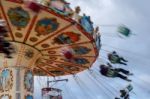 London, Uk - December 9 : Carousel At Winter Wonderland Hyde Par Stock Photo