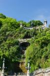 Szent Gellert Monument In Budapest Stock Photo