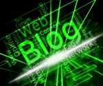 Blog Site Represents Www Weblog And Websites Stock Photo