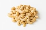 Cashew Nuts On White Stock Photo