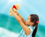 Child With Teddy Bear Stock Photo