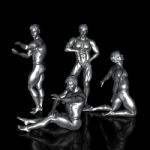 Silver Men Stock Photo