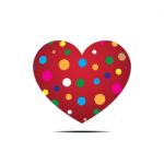 Heart Love Flat Design Icon  Illustration Stock Photo