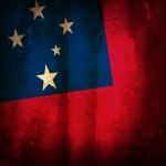 Old Grunge Flag Of Samoa Stock Photo