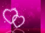 Pink Hearts Background Means Affection Desire And Glittering
 Stock Photo