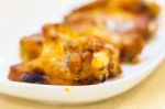 Grilled Chicken Wings On Dish Stock Photo