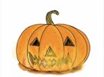 Jack O Lantern Light Flickering Drawing Stock Photo