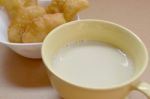 Soy Milk And Dough Sticks Stock Photo