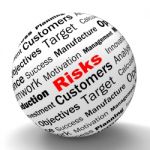 Risks Sphere Definition Shows Insecurity And Financial Risks Stock Photo