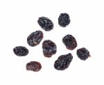 Dried Raisins Isolated On A White Background Stock Photo