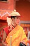 Ladakh, India-july 29, 2012 - Unidentified Buddhist Monks In A Festival At Dak Thok Monastery Stock Photo