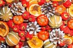 Traditional Christmas Aromatic Dry Fruits Stock Photo