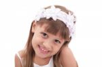 Closeup Portrait Of Pretty Little Girl Stock Photo