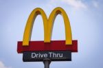 An Emblem Of Mcdonalds On Blue Sky Stock Photo