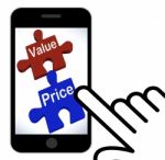 Value Price Puzzle Displays Worth And Cost Of Product Stock Photo