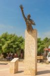 Benkos Bioho Monument In Main Square In San Basilio De Palenque Stock Photo