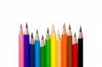 Color Pencil On White Background Stock Photo