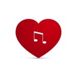  Love Heart Music Note Stock Photo