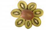 Kiwis On White Background Stock Photo