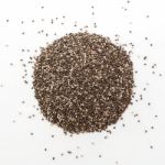 Chia Seeds On White Background Stock Photo