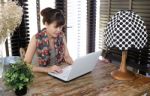 Intentionally Blurred Working Woman Background For Any Commercial Purpose Stock Photo