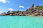 Rock Symbol Of Similan Islands In Thailand Stock Photo