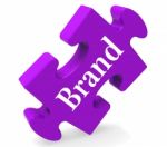 Brand Jigsaw Shows Business Company Trademark Or Product Label Stock Photo