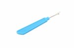 Blue Seam Ripper On White Background Stock Photo