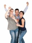 Brother And Sisters Having Fun Stock Photo